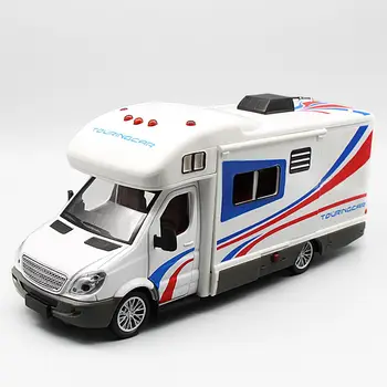 1:32 Escala Sprinter Luxo Motorhome Veículo de Lazer RV Trailer Caravana de Liga de Metal Fundido Modelo de Carro Babys Brinquedos de presente