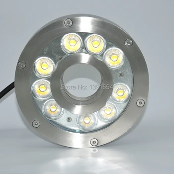100% de alta Qualidade IP68 impermeável 316 de aço inoxidável 24V 27W Mudança da Cor do DIODO emissor de Luz Subaquática para a Fonte Anel Lâmpada LED