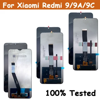 10Pcs Testado Tela de exposição do LCD Para o Xiaomi Redmi 9 9A 9C M2006C3MG Tela Lcd Touch screen Digitalizador Substituição de Peças