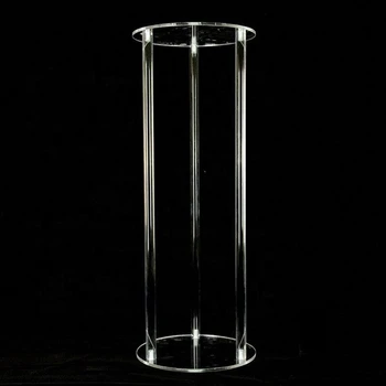 12pcs) Transparente de Acrílico transparente, stand de Flores Centrais acrílico cristal vaso de flores Para Casamento Tabela yudao1587