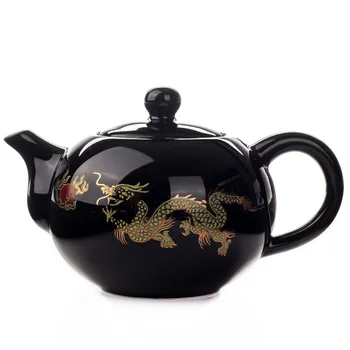 150ML de Cerâmica Preta bule de Chá Chinês Bule Bule de chá feito a mão Fácil Bule Chaleira de Chá Cerâmica Definir Chaleira Kung Fu Teaware