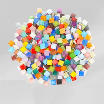 1kg Colorido Mosaico de Vidro, Telhas de Vidro Pequeno Adesivo de Mão-decoração de Design de Óculos para DIY Arte Artesanal de Educação de Infância