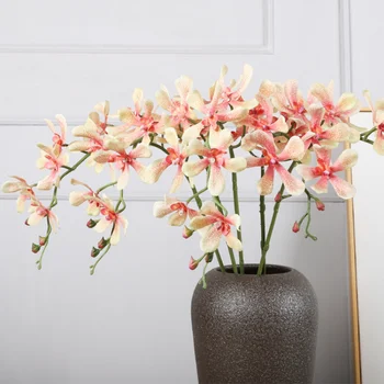 1pc em 3d Dairan de Flores Artificiais para a Festa de Casamento em Casa Arranjo Floral Decoração de Orquídeas Falso Flores