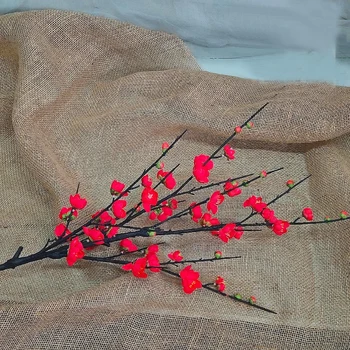 1pc Flor de Ameixa Artificiais de Seda Flor Long Branch Inverno Ameixa Falso Flor DIY Casa Decoração da Mesa do Arranjo de Flor