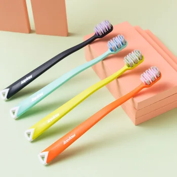 1pcs Nova Atualização de Higiene Bucal, Cuidados com a Escova de Dentes Ultra-fino Cabelo Macio Eco-Friendly do curso Portátil de Fibra Nano com Caixa&Dropship