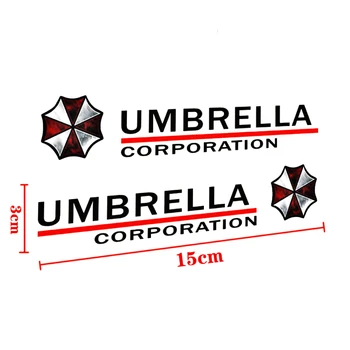 2 X para Umbrella Corporation Reflexivo Espelho Retrovisor de Carro Adesivo Decalque Acessórios para a Toyota, Chevrolet, Volkswagen, Honda