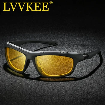 2020 Nova Marca de Design de Revestimento de Condução de óculos de Sol Mens Óculos de sol Polarizados Noite de Óculos de Visão Para o sexo Masculino Gafas de sol Com o Caso