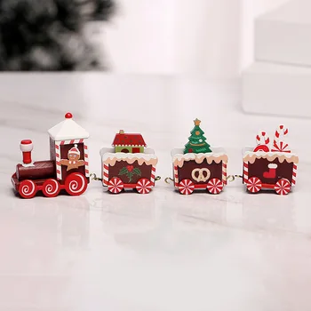 20202020 Mini Madeira De Natal Trem Conjunto De Decoração Para A Casa Natal De Navidad Noel Os Presentes De Natal Enfeite De Feliz Ano Novo
