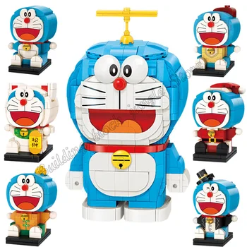 2021 Novo Doraemon Tinker bell Blocos de Construção de Brinquedos de Meninos Meninas Blocos de Construção Fantasia de Quebra-cabeça Kit de Crianças do Presente Modelo de Brinquedos