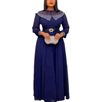 2022 Ramadã, Eid Abaya Dubai Muçulmano Verão De Festa Chiffon Maxi Vestido Africano Vestidos Para Mulheres Kaftan Árabe Turquia Islã Roupas