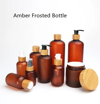 250ml 120ml 100ml Biodegradável de Madeira Creme de Garrafas Natural Luxo de Bambu de Embalagens de Cosméticos Bamboo shampoo bomba de loção garrafas