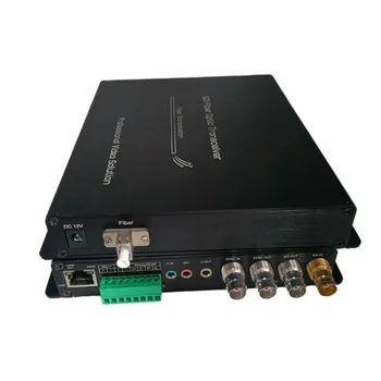 2Ch SDI Fibra Conversor com a Sincronização do quadro, Ethernet de 100M, Bidirecional de Áudio RS485/Tally Único Modo Simplex LC 20km