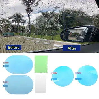 2PCS Espelho Retrovisor de Carro Película Protetora Anti-Nevoeiro Janela de Folhas à prova de chuva Espelho de Vista Traseira Película Protetora