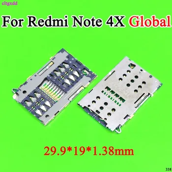 2Pcs para Xiaomi Redmi Nota 4 Global/ Nota 4X 3 GB Slot para Cartão SIM do Leitor de Cartão SIM Conector Socket Titular Bandeja de Reparação de Peças de Reposição
