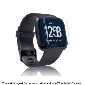 3* Limpar Protetor de Tela LCD Shield Filme para Fitbit Versa Smart Watch Acessórios (Ultra Claro)