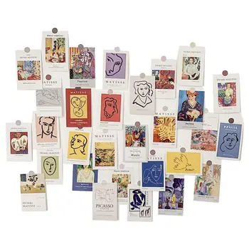 30Pcs MATISSE Pintura Cartões postais da Parede da Foto Arte Decorativa Cartões Grande Artista Postais Decoração DIY materiais para Artesanato