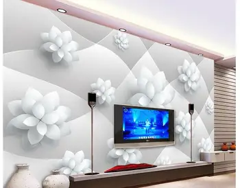 3d papel de parede para quarto Elegante moda flores pano de fundo de parede 3d papel de parede de quarto de papel de parede moderno