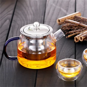 400ml Vidro Resistente ao Calor Bule de Kung Fu Puer Flor de Chá, Chaleira de Café, o Chá de Panela de Aço Inoxidável do Filtro Teaware