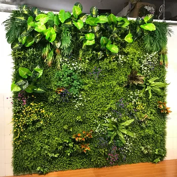 40x60cm 3D Verde de Plantas Artificiais de Parede Para o Exterior Gramados de Casamento Festa de Jardim Natal persa Deixa Decora pano de Fundo de Parede