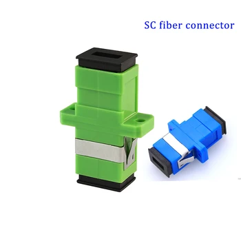 50/100/200PCS SC Fibra Óptica Adaptador de Conector SC UPC SM Flange Simplex Monomodo SC-SC APC Acoplador de Atacado para