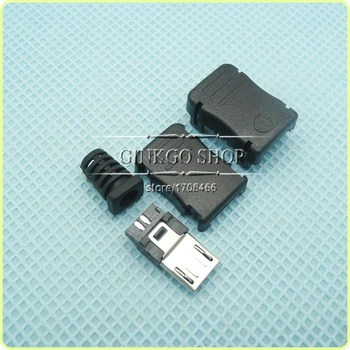 50sets/lote 4 em 1 Comprimido de carga portas MICRO USB 5P conector Micro USB 5Pin de Carregamento sockect Conector de DIY USB plugue macho
