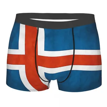 A islândia Islandês Bandeira Nacional Cuecas Homme Calcinha de roupa íntima para Homens Confortável Shorts Boxer Briefs