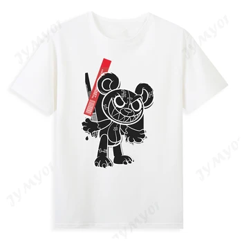 A moda dos desenhos animados do Rato de T-Shirt Bonito Boneco de Mouse Padrão Superior para os Homens e Mulheres de Algodão de Alta qualidade Engraçado Anime T-shirt
