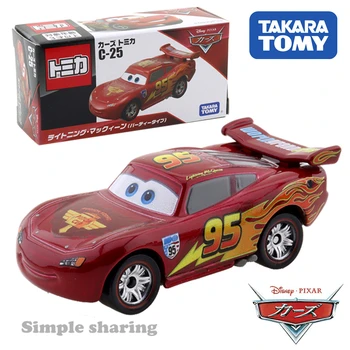 A Takara Tomy Tomica Carros C-25 Relâmpago McQueen Parte do Tipo de Liga de carro de brinquedo de simulação modelo de carro de menino coleção de presente