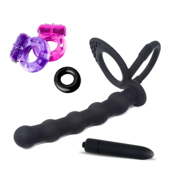A6HF Adultos Brinquedos Sexuais Vibrador de Silicone Kit Privado Brinquedos Sexuais Flertar Jogos de Produtos Masturbador Anéis para Mulheres, Homens, Casais