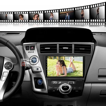 Android DSP auto-Rádio Leitor de Multimídia Para Toyota Prius V, Além de Alfa-LHD RHD 2012-2015 Vídeo de Navegação GPS nenhum dvd 2din