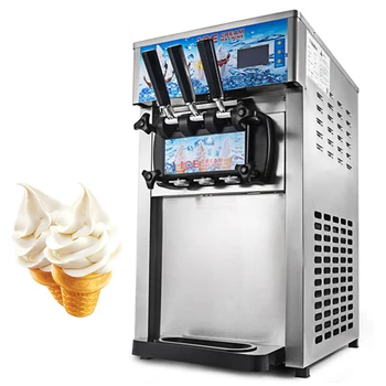 Automático Soft Máquina do Creme de Gelo Comercial Maker R410A r22 do líquido Refrigerante