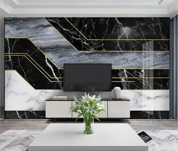 beibehang personalizado ouro geométrica de mármore Paisagem papel de Parede 3D Foto Mural Tema do Quarto do Hotel Restaurante papel de Parede de sala de estar
