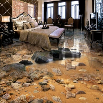 beibehang à beira-Mar de areia de pedra, sala de estar, casa de banho 3D em carpete pintura personalizada grande afresco de pvc de espessura resistente ao desgaste do revestimento do assoalho