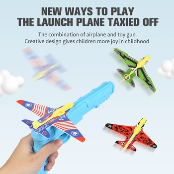 Catapulta Plano De Jogo De Esportes Ao Ar Livre Do Jardim Infantil De Avião Lançador De Bolhas Catapulta Crianças Stress Brinquedos Catapulta Aeronaves Armas