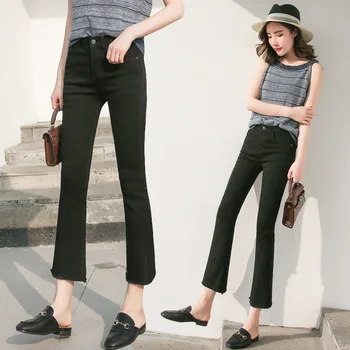 Cintura alta Jeans de Mulheres de 2022 Verão Nova Retro Casual Fino Elástico Sexy Calças Femininas Versão coreana de Moda Selvagem Calças