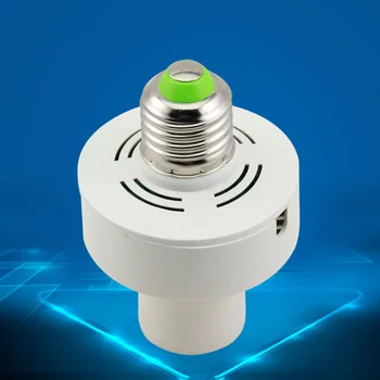 Controle de som Cabeça da Lâmpada da Lâmpada E27 Parafuso de Casa Bulbo do DIODO emissor de Conversor de Base Para Som E Luz de Controlo Do Corredor Corredor