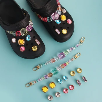 Croc Sapata de Acessórios Diy Sapato de Fivela Adequado para Cristal Imitação de Diamante de Fivela Decorativa Sapatos da Menina de Flor de presentes de natal