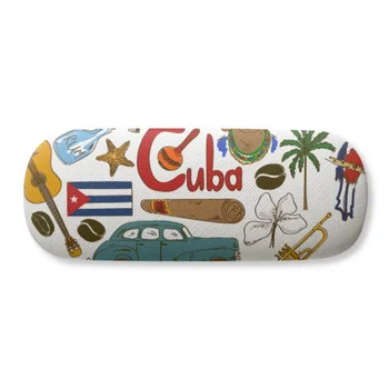 Cuba Coração De Amor Landscap Bandeira Nacional Óculos Caso De Óculos De Casco Rígido De Armazenamento De Caixa De Espetáculo