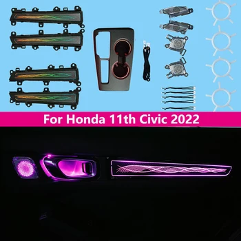 De Luz ambiente Para Honda Civic 11 DE 2022 Substituição Inter porta Automotivo Led do Botão do Painel de Controles Luzes Decorativas