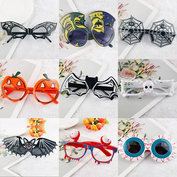 Decoração De Halloween Assustador Óculos De Abóbora Bastão De Palhaço Borboleta Osso Cartoon Óculos Acessórios Homens Mulheres Presentes Criativos