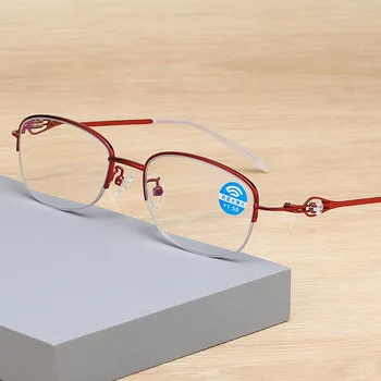 Diamante Anti-azul Óculos de Leitura de Mulheres Anti-fadiga Presbiopia Óculos Azul Luz Computador Óculos de Grau