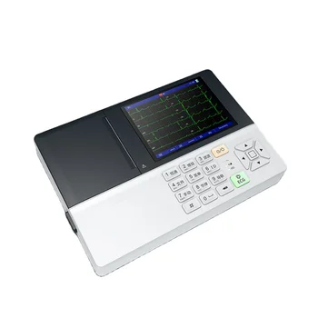ECGi3 Digital 3 Canais de ECG Software de Máquina Eletrocardiógrafo com Monitor LED