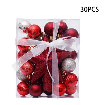 Enfeite decoração de Natal bola de Decoração para uma Festa de PVC, Fornece Bola de Árvore de Bauble Universal de Natal 30Pcs 30mm Casa