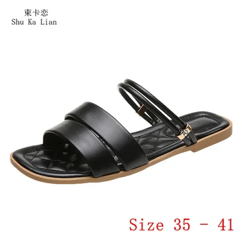 Estilo De Verão De Sapatos De Slides Mulheres Sandálias Mulher Sapatos De Flip-Flops Chinelos, Sandálias Plus Size 35 - 41