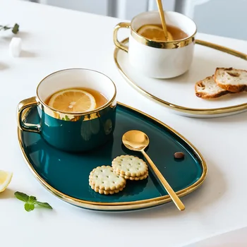 estilo requintado pequeno copo de café ins vento estilo Europeu small luxury on-line celebridade inglês cerâmica tarde xícara de chá de conjunto