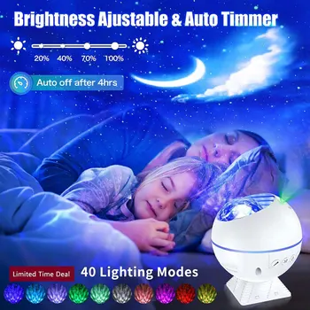 Estrela de Luz do Projetor Céu Lua Galaxy Lâmpada de Quarto/Carro Atmosfera Noite de Luz com Controle Remoto para Crianças de Bebê Presentes de Natal