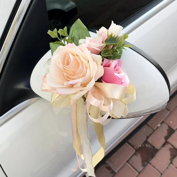 Flor Artificial Carro De Casamento Artesanais De Decoração De Eventos Acessórios Maçaneta Da Porta Ornamento De Suprimentos Para O Casamento B99