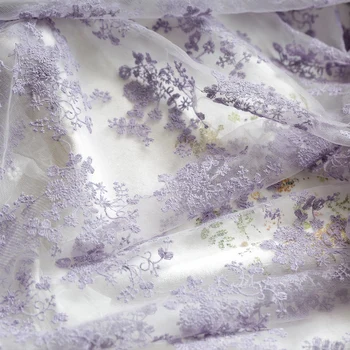 GLace 1Y/Monte Roxo rendas bordados de costura tecido do vestido de casamento de cortina de fundo de pano artesanais diy material TX1628