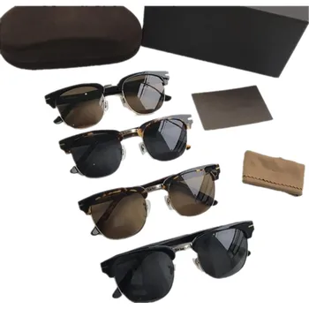 Hotsale de Homens Sobrancelha Quadrada Polarizada Óculos de sol UV400 51-20-140 para Acetatos de Metal Prancha de Óculos
