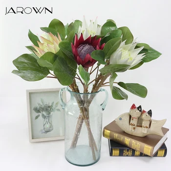JAROWN artificiais de seda, decoração de flores falsas flor com as folhas para o casamento, festa de casa, decoração de flor do casamento de DIY